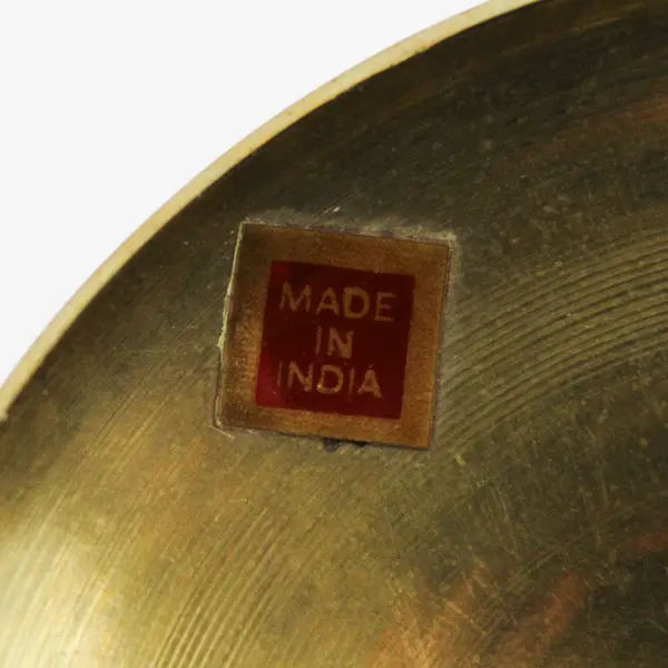 Set of 2 Long Stemmed Solid Brass Goblet Candle Holders 9.5" Tall Made In India