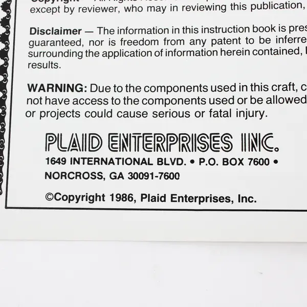 Plaid's No-Sew Carousel Charmers 1989 Pattern Booklet #8070 