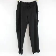 Scrubstar Women's M Petite Black Straight Leg Drawstring Waistband Scrub Pants