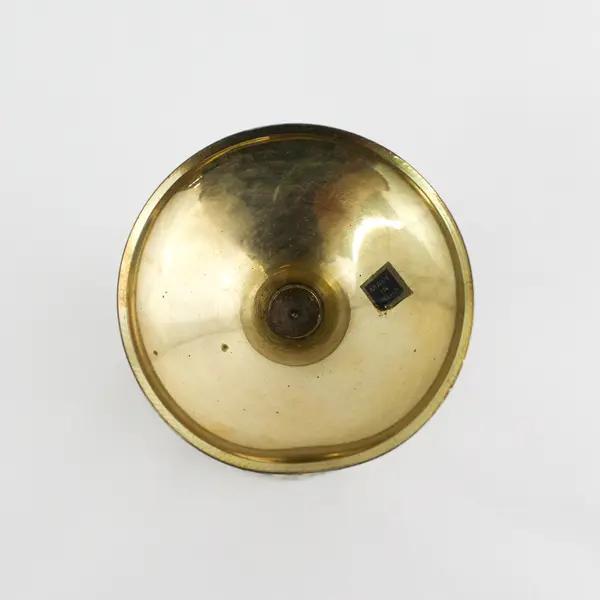 Vintage Brass Goblet Candle  Holder With Pierced Stars 6" Made In India