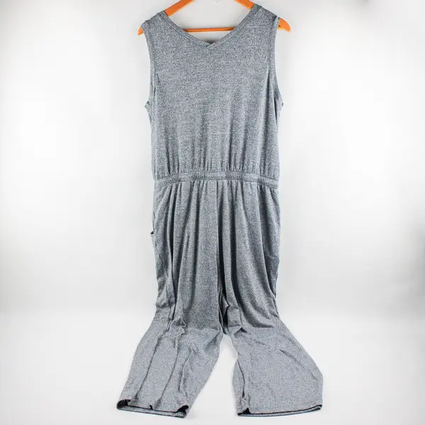 32 Degrees Women's L Blue Heather Stretchy Sleeveless Jumpsuit