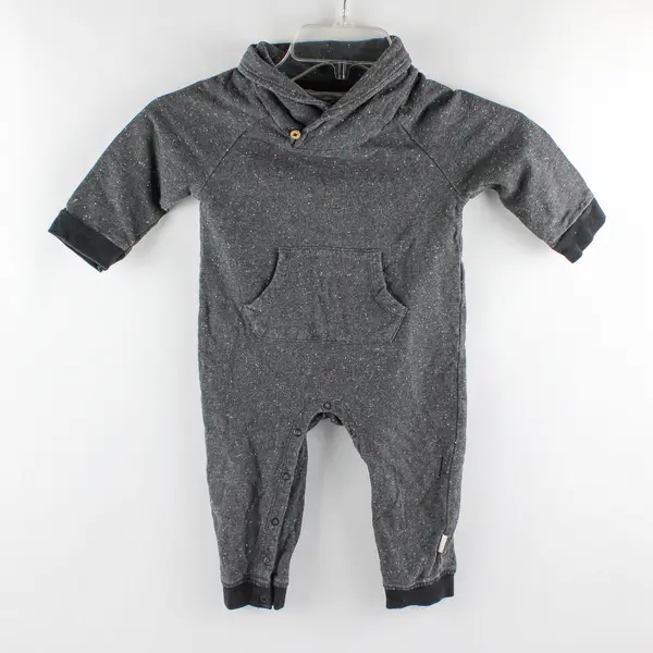 Burt's Bees Baby Boys 18mo. Gray & Black One Piece Bodysuit