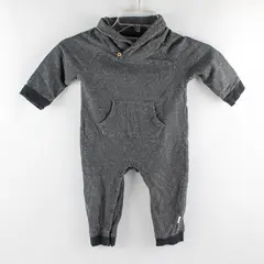 Burt's Bees Baby Boys 18mo. Gray & Black One Piece Bodysuit