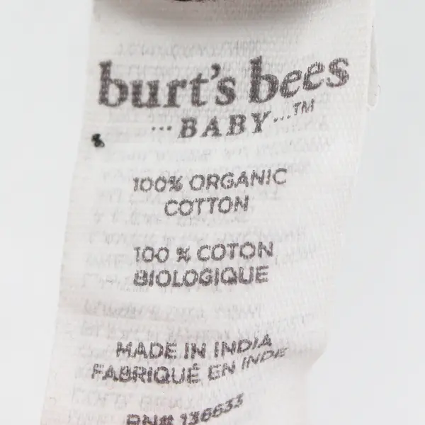 Burt's Bees Baby Boys 18mo. Gray & Black One Piece Bodysuit