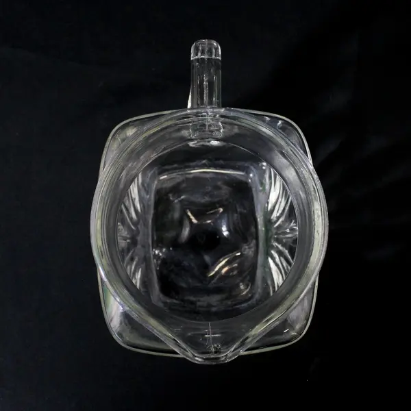 Vintage Federal Glass Star Clear Pattern Square Pitcher Ice Lip Handle Spout