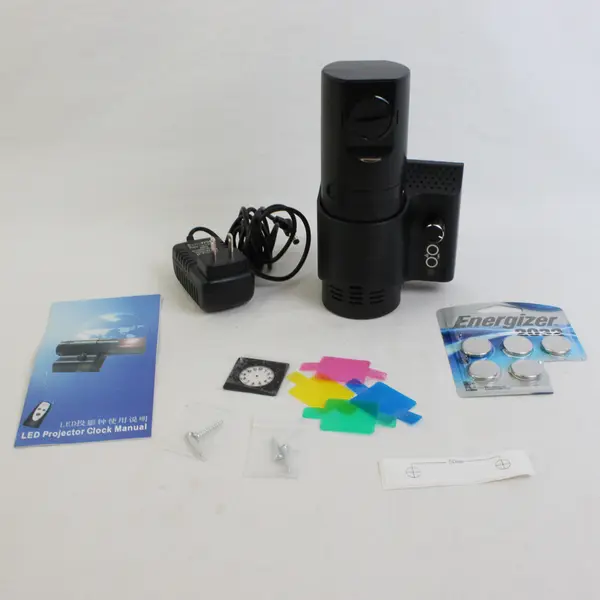 Parameters Black Cover LED Gobo Light Projection Clock (Tested/Works)