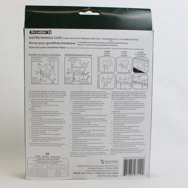 St Nick's Choice 23 Out Of 25 Clear Plastic Gutter/Shingle Clips