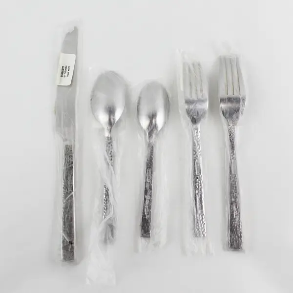 Oneida Silver Chef's Table Hammered Pattern Stainless 5-Piece Place Setting New