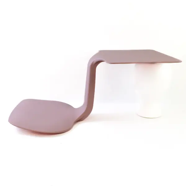 ECR4Kids Solid Pink Color Plastic The Surf Portable Activity Lap Desk