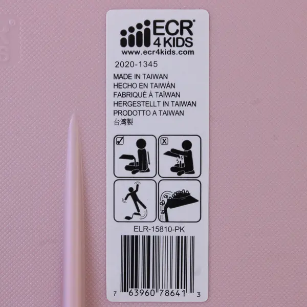 ECR4Kids Solid Pink Color Plastic The Surf Portable Activity Lap Desk