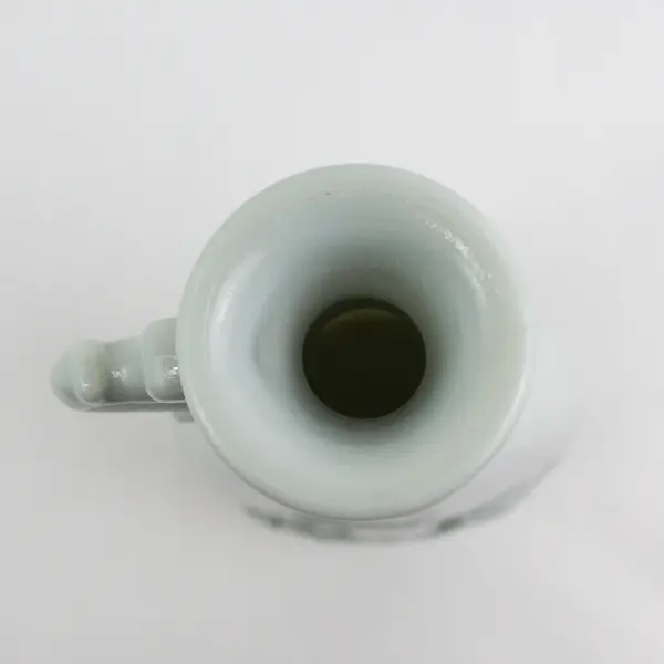 Vintage 1963 Jim Beam Milk Glass Decanter Sailboat Embossed Windmill No Stopper