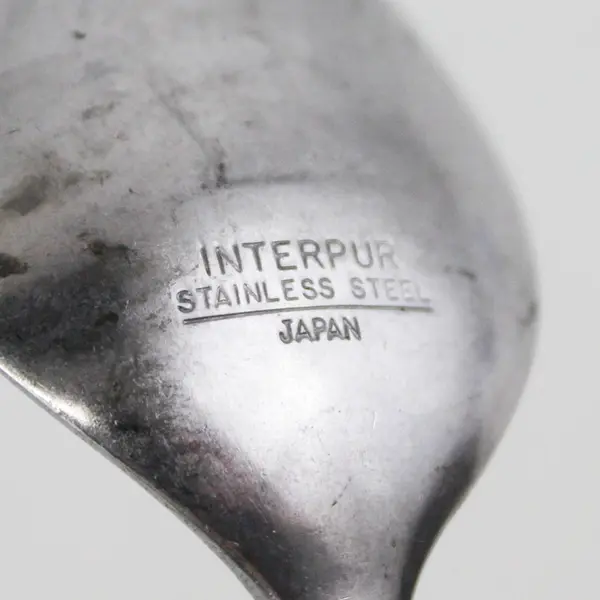 2 Interpur Royal Elegance Pattern SS Rosewood Handle Teaspoons 6.5" Rare Item