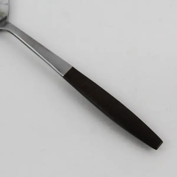 2 Interpur Royal Elegance Pattern SS Rosewood Handle Sugar Spoons 6" Rare HTF