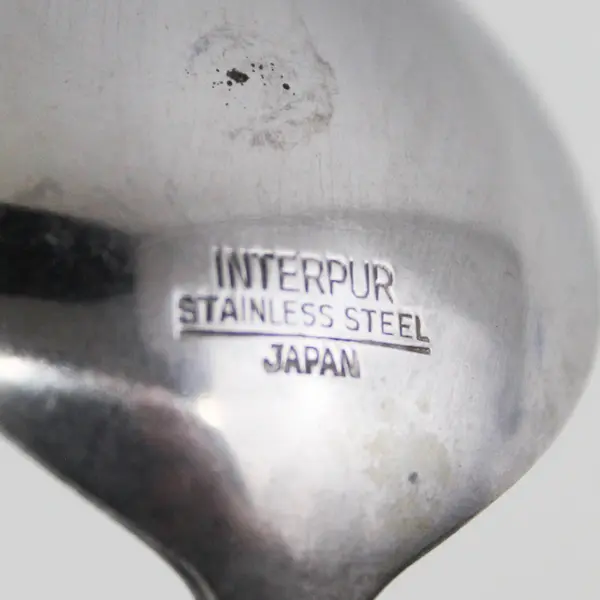 2 Interpur Royal Elegance Pattern SS Rosewood Handle Sugar Spoons 6" Rare HTF