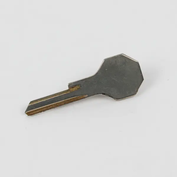 Vintage Key Tie Clip Blank Removable Gold Toned