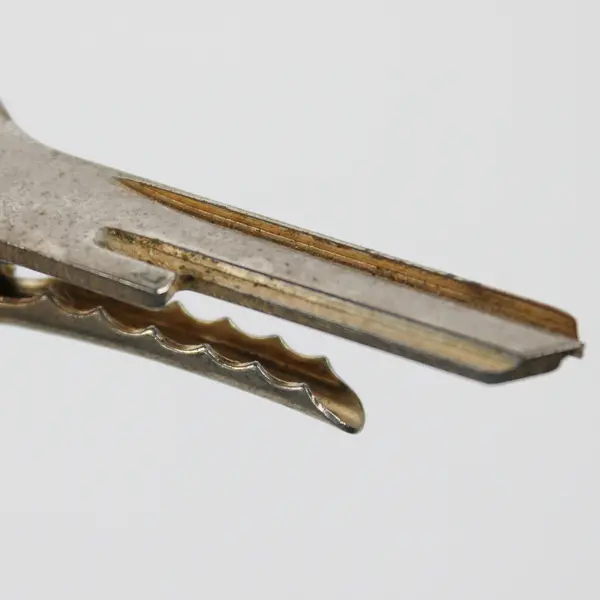 Vintage Key Tie Clip Blank Removable Gold Toned