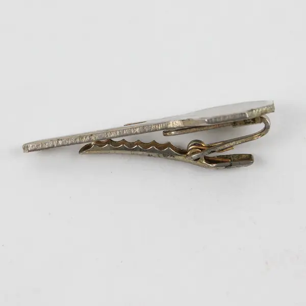 Vintage Key Tie Clip Blank Removable Gold Toned