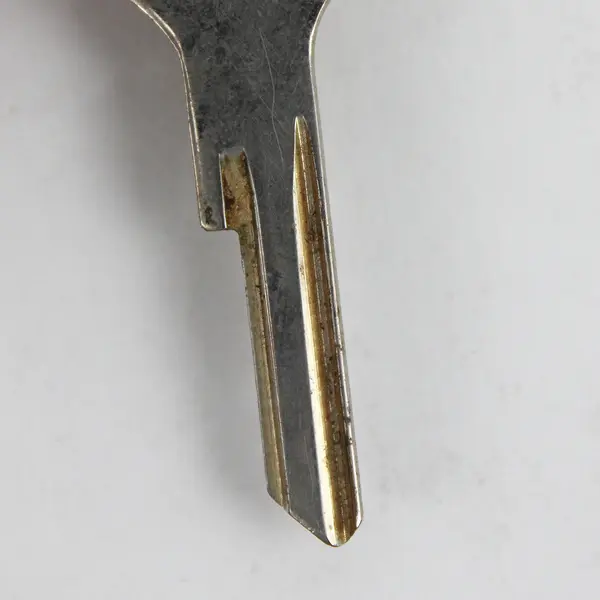 Vintage Key Tie Clip Blank Removable Gold Toned
