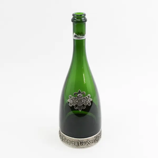 Ornate Vintage Segura Viudas Brut Sparkling Wine 12" Glass Bottle
