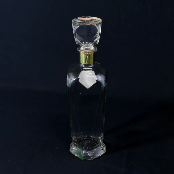 Vintage Glass Calvert Extra Whiskey Bottle With Stopper And Tax Stickers