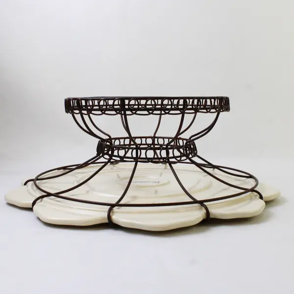 Time To Celebrate Wire Cake Stand 15.5x14.5x7in New Dessert Display