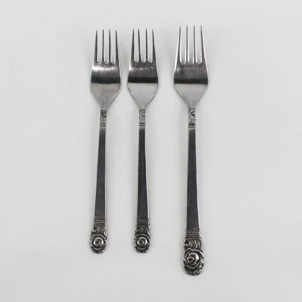 Lot of 3 Interpur INR38 Pattern 2 Salad Forks 1 Dinner Fork Rare HTF Pattern