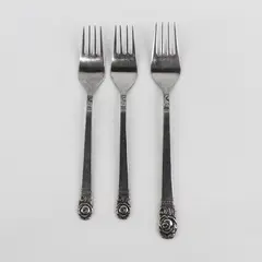 Lot of 3 Interpur INR38 Pattern 2 Salad Forks 1 Dinner Fork Rare HTF Pattern