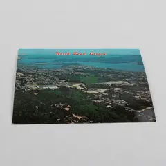 Vintage North Bend Oregon Birds Eye Aerial View Color Postcard Coos Bay