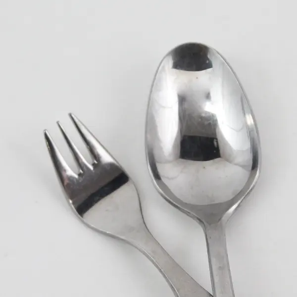 2 Unique Northland Oneida Anticipation SS Wood Handle Cocktail Fork Tea Spoon