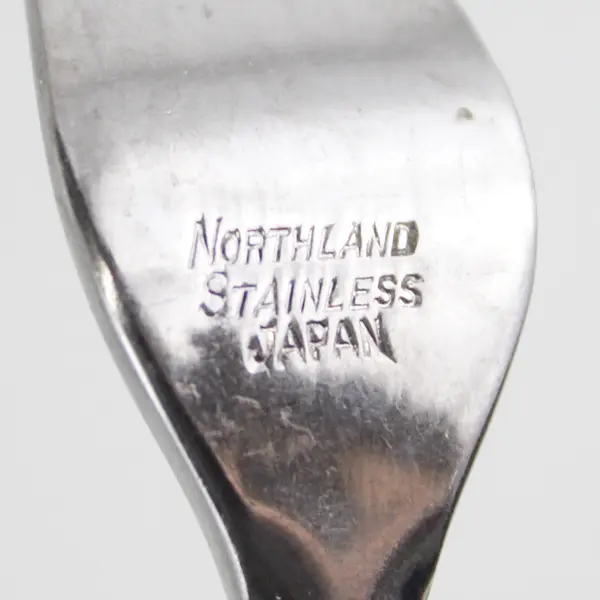 2 Unique Northland Oneida Anticipation SS Wood Handle Cocktail Fork Tea Spoon
