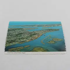 Vintage Aerial View Of North Bend Oregon Birds Eye Color Postcard Coos Bay 