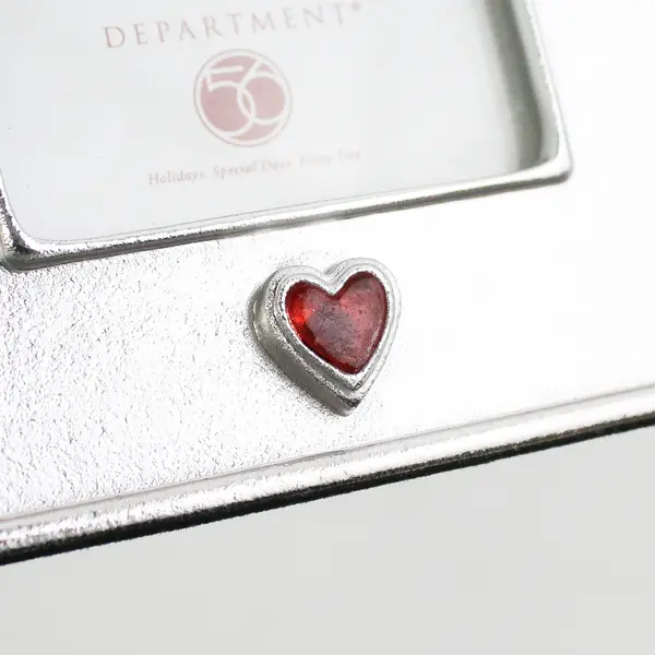 Department 56 Heart Throb Silver Picture Frame Blinking Light New