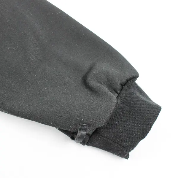 GSS Men's XL Black & Silver Full Zip Collared Safety Fleece Jacket