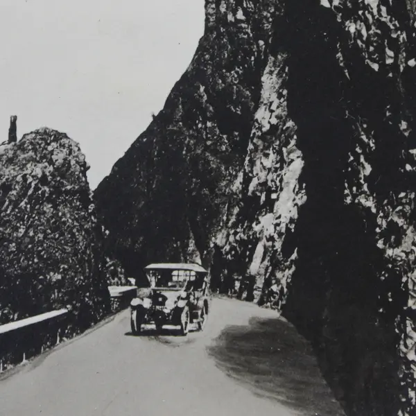 Approach To Mitchell's Point Tunnel Columbia River Highway Oregon RPPC Postcard