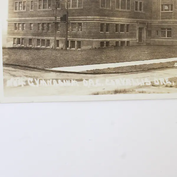 Gymnasium Oregon Agricultural College Corvallis Oregon RPPC Postcard OAC OSU
