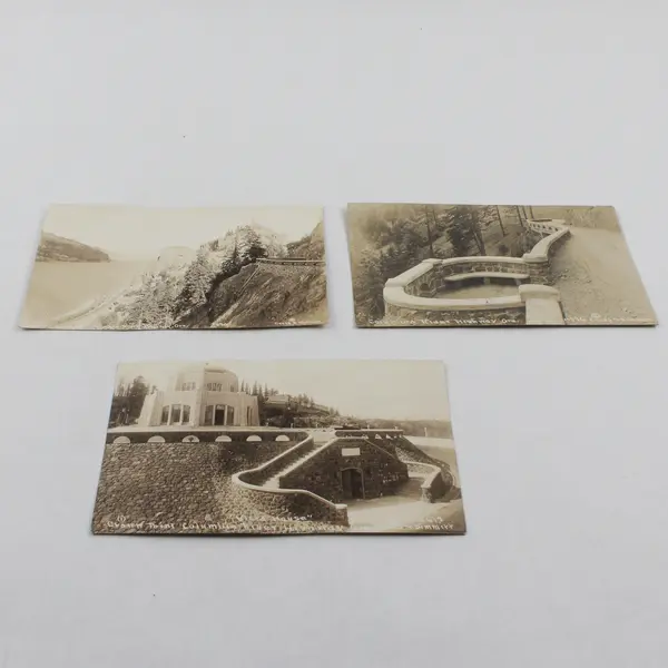 Lot Of 3 Columbia River Highway Oregon RPPC Postcards Vista House Inspiration Pt