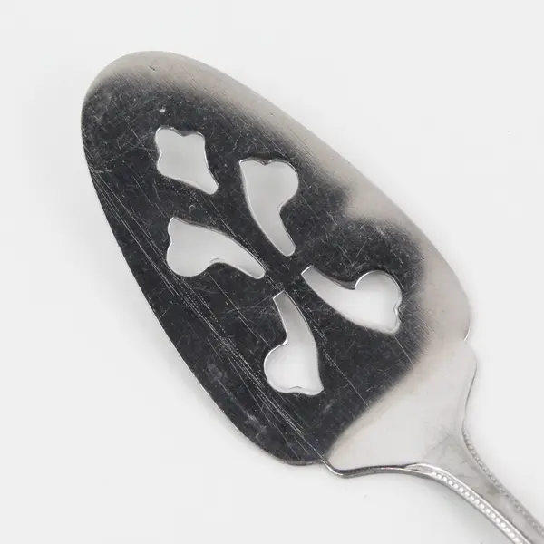 Lot of 2 Interpur INR5 Pattern Stainless Steel Pierced Pie Servers 9.25" Rare