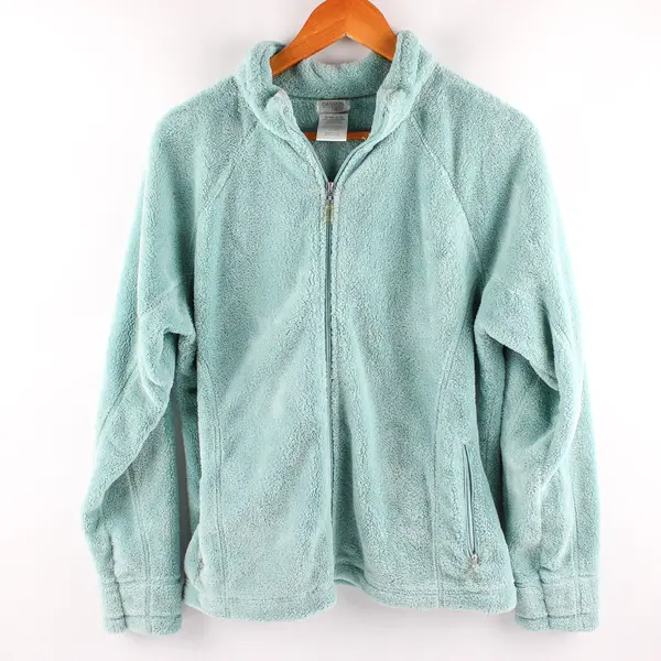 Danskin Now Women's XL Teal Full Zip Long Sleeve Fleece Jacket