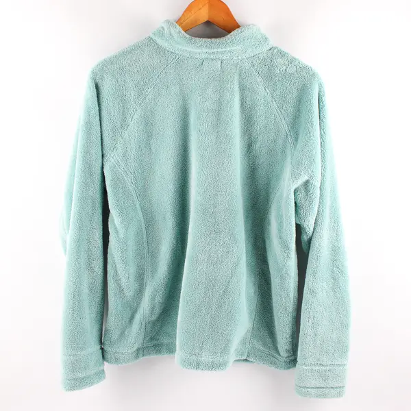 Danskin Now Women's XL Teal Full Zip Long Sleeve Fleece Jacket