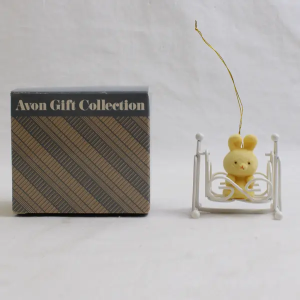 Avon Gift "The Spring Bunny Collection Bunny In Cradle" Hanging Ornament