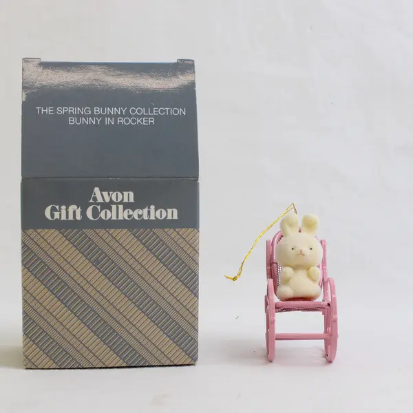 Avon Gift "The Spring Bunny Collection Bunny In Rocker" Hanging Ornament