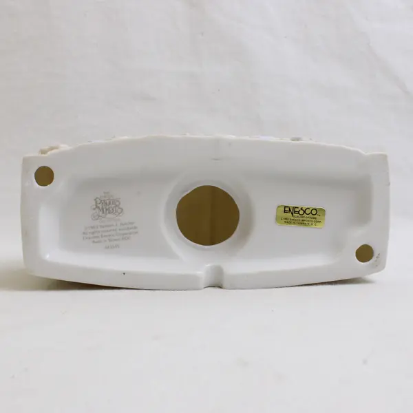 Enesco Precious Moments "O Come Let Us Adore Him" Porcelain Nativity Lite