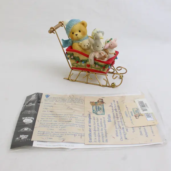 Cherished Teddies By Enesco "Look Out Snow! Here We Go!" 1999 Brian 533807
