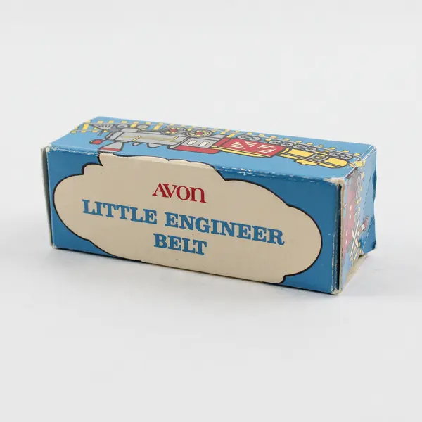 VTG AVON Little Engineer Train Belt Buckle 1983 Kids Fits 15-26" Waist