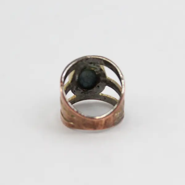 Copper And Turquoise Ring Size 6.75