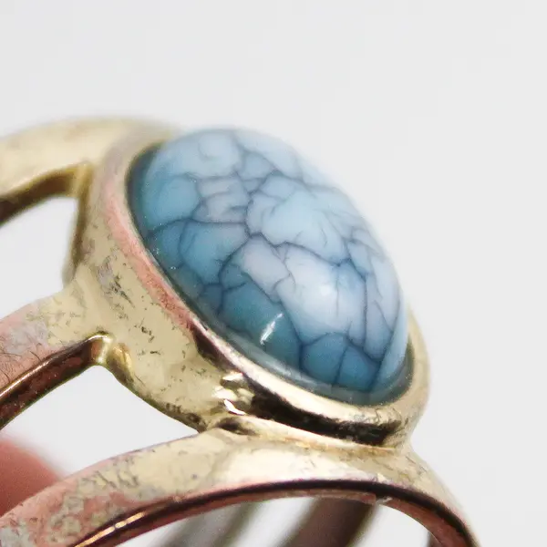 Copper And Turquoise Ring Size 6.75