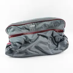 Samsonite Duffle Bag Grey Maroon Travel Gym Shoulder Strap Men's