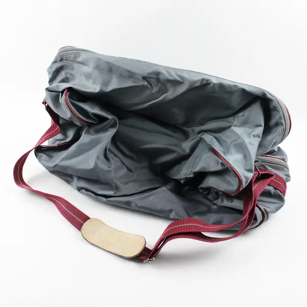 Samsonite Duffle Bag Grey Maroon Travel Gym Shoulder Strap Men's