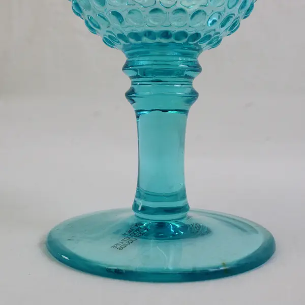 Lot Of 3 Unbranded Clear Plastic Stemmed Wine Glasses (2 Matching Clear, 1 Teal)