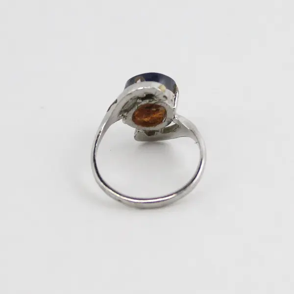  18K Electroplated Gold Yemeni Aqeeq Ring Size 4.5